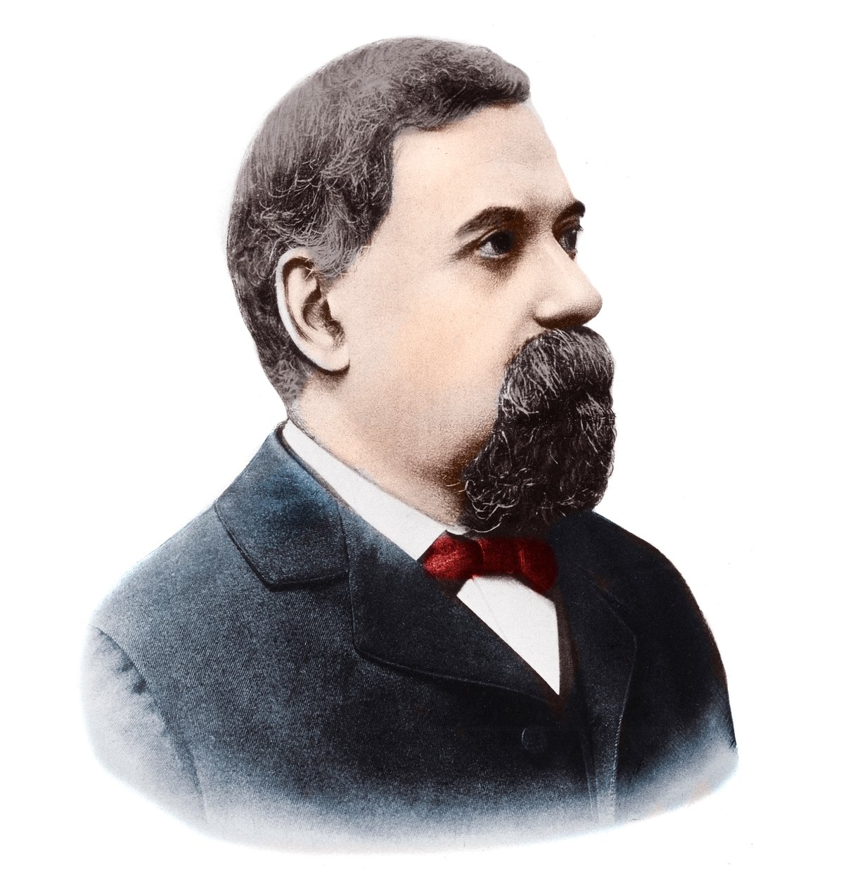 Porträtt av den italienske astronomen Giovanni Schiaparelli (1835-1910). av French Photographer