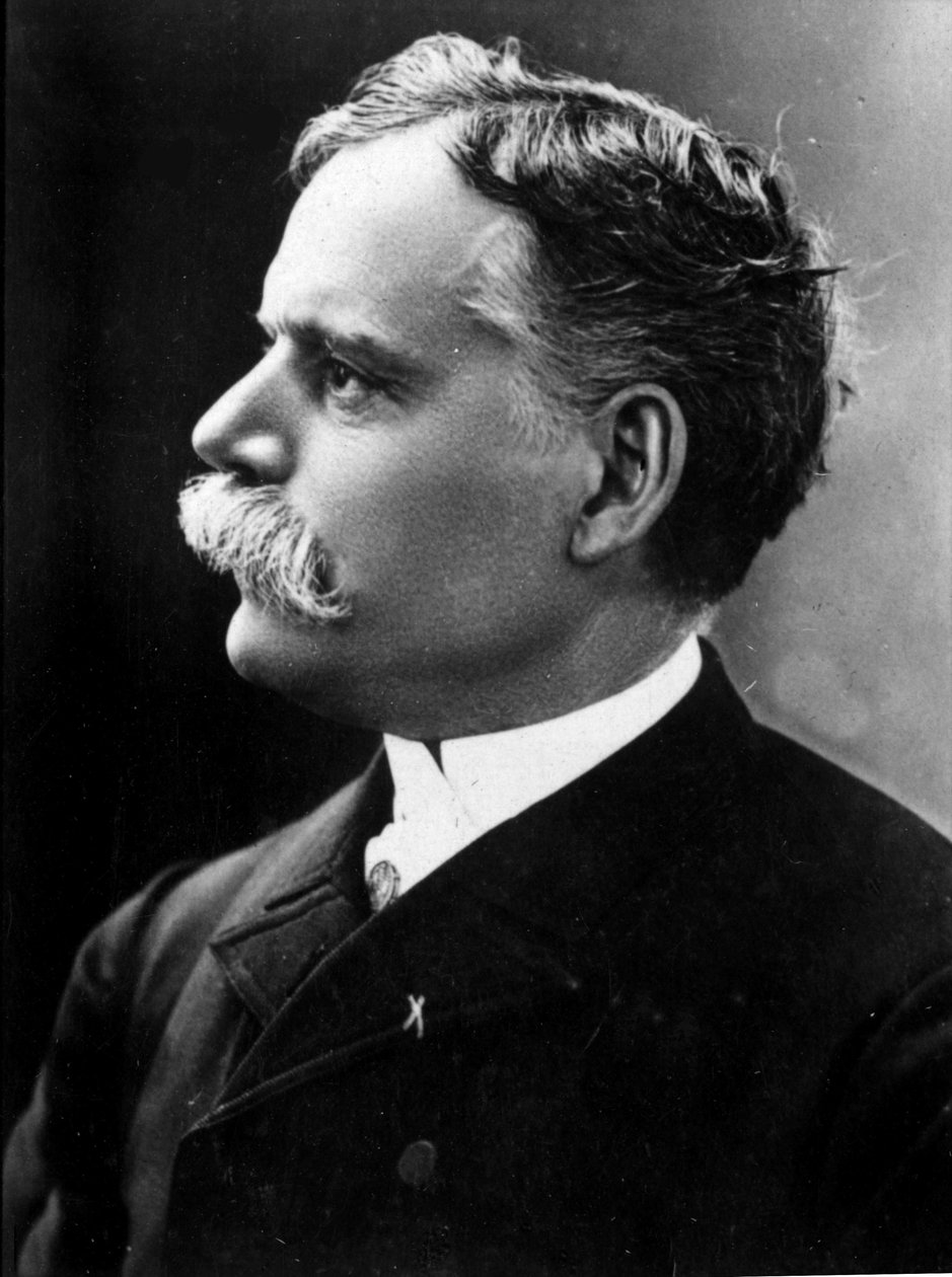 Porträtt av Jules Cheret (1836-1932), fransk målare och serietecknare, sent 19:e (s/v foto) av French Photographer