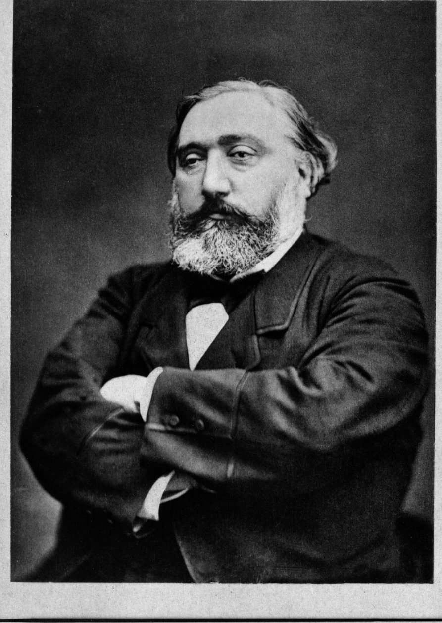 Porträtt av Leon Gambetta (1838-1882), fransk statsman. av French Photographer