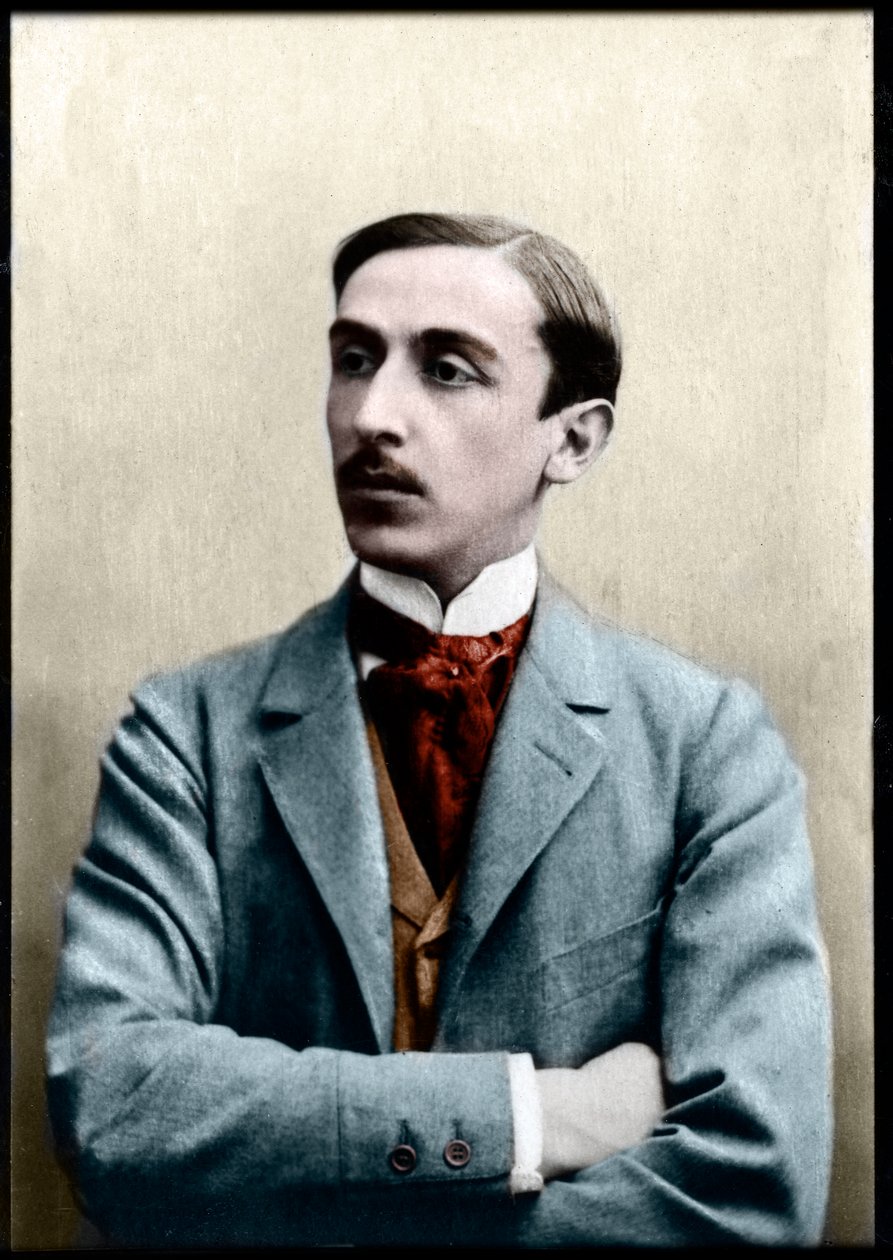 Porträtt av Maurice Barres (1862-1923), fransk författare, journalist och socialistisk politiker. av French Photographer