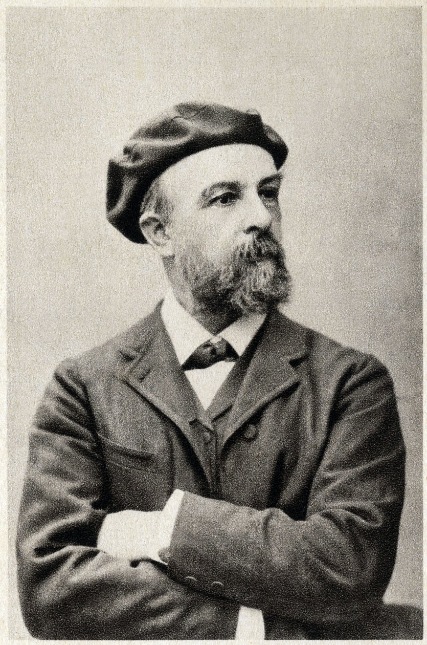 Porträtt av Odilon Redon (1840-1916), fransk målare. Fotografi av French Photographer