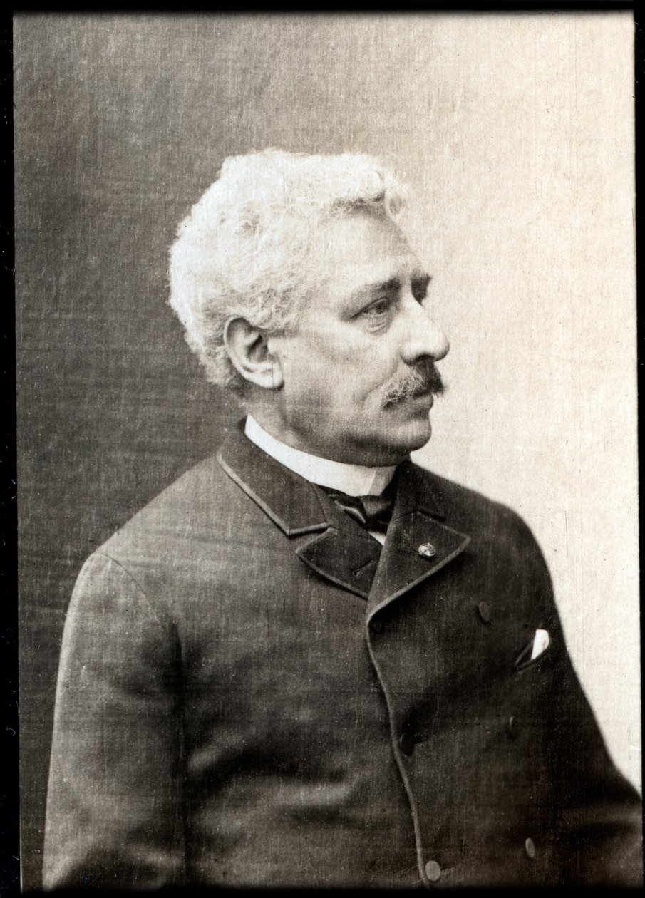 Porträtt av Olivier Metra (1830-1889), fransk dirigent och kompositör. av French Photographer
