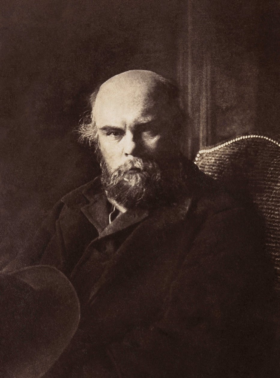 Porträtt av Paul Verlaine (1844-1896), fransk poet. av French Photographer