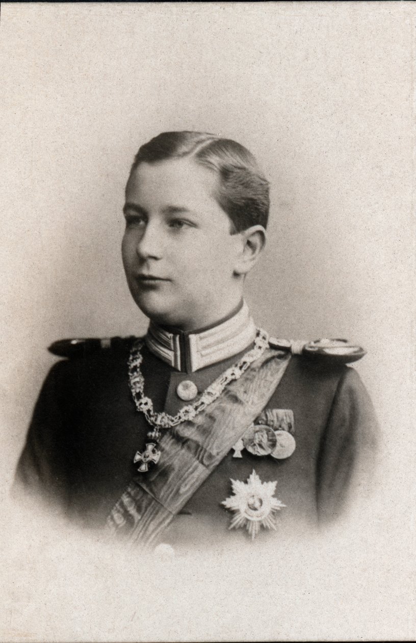 Porträtt av prins Eitel Friedrich av Preussen (1883-1942). av French Photographer