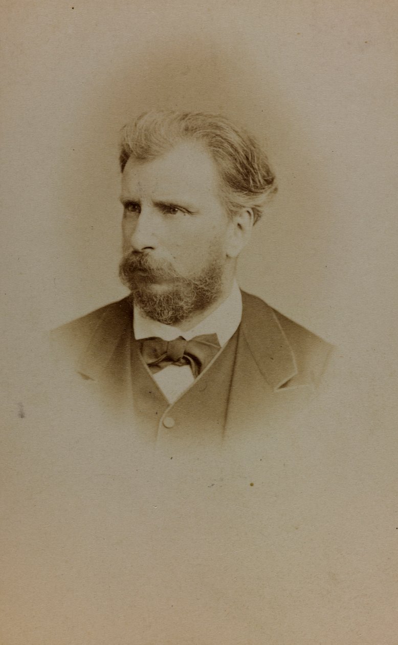 Porträtt av William Bouguereau, fransk målare; visitkort (s/v foto) av French Photographer