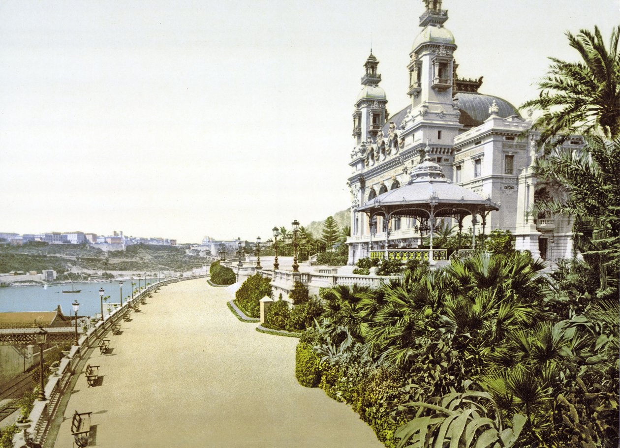 Sidovy av Monte Carlo Casino i Monaco, 1890-1900 av French Photographer
