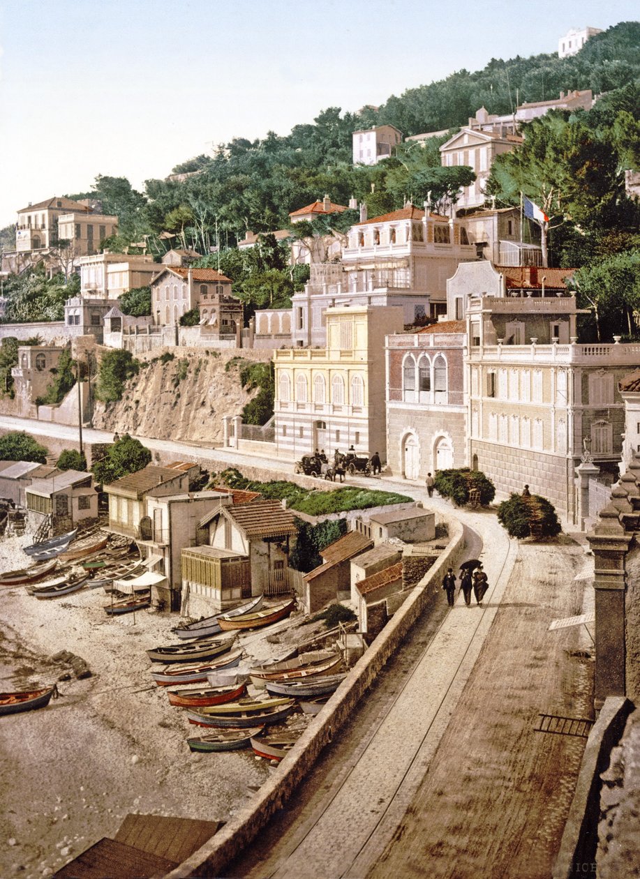 Corniche i Marseille, pub. c.1900 av French Photographer