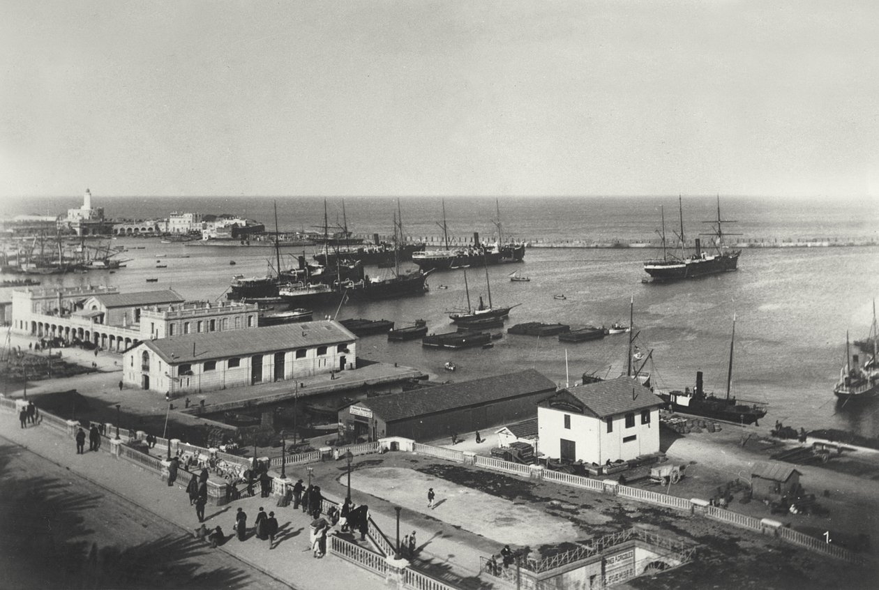Algiers hamn, 20 april 1886 av French Photographer