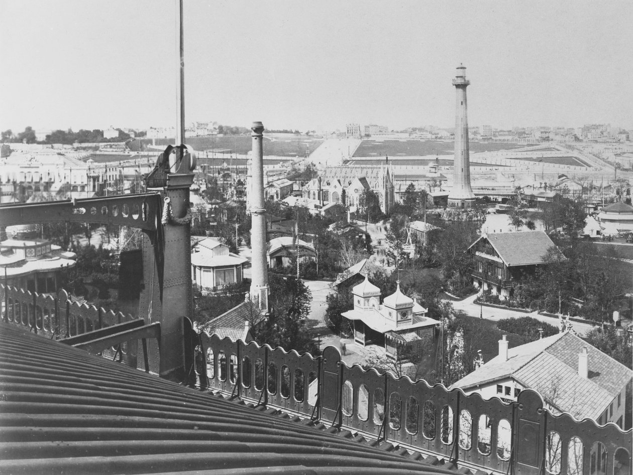 Kullen Chaillot, utsikt från taket på Galerie Circulaire vid Exposition Universelle 1867 av French Photographer