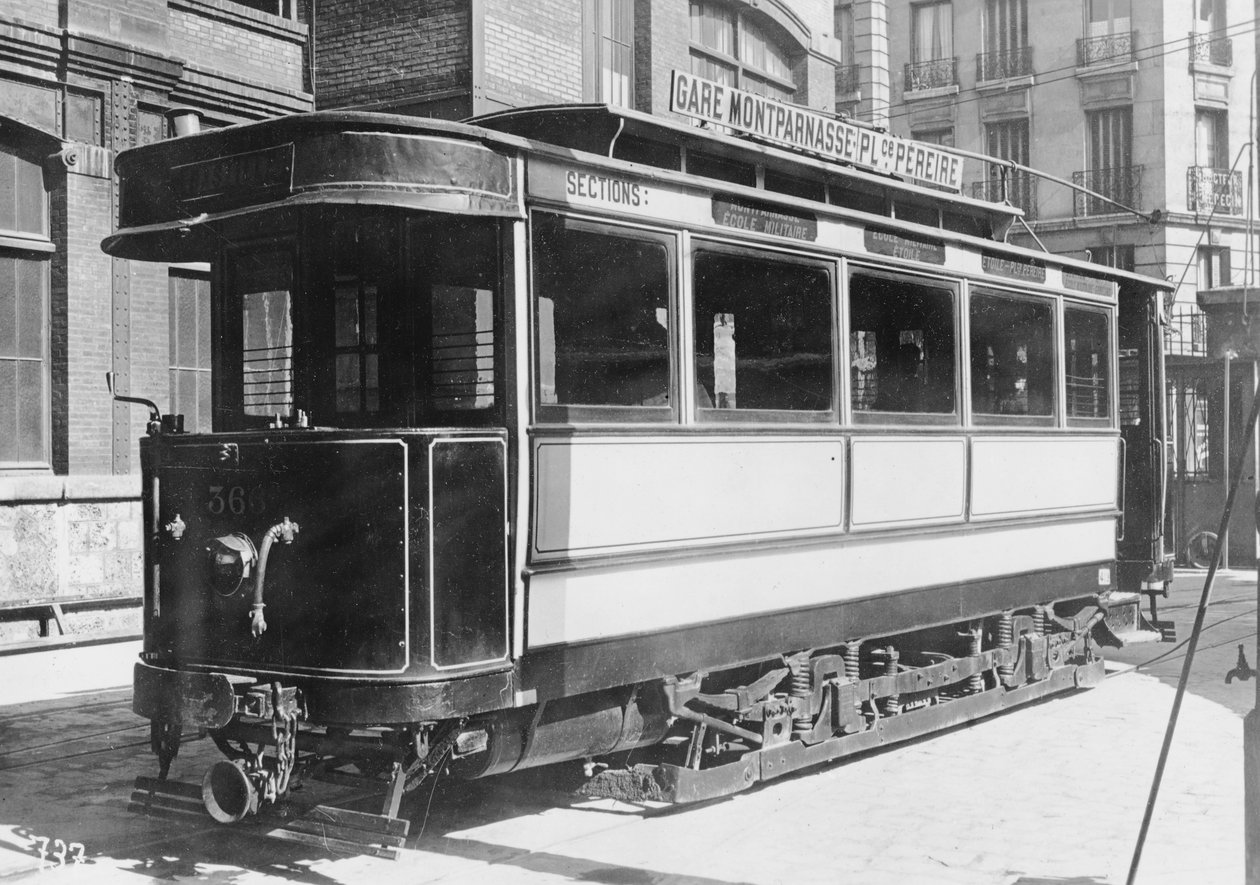 Spårväg i Paris, ca 1900 av French Photographer