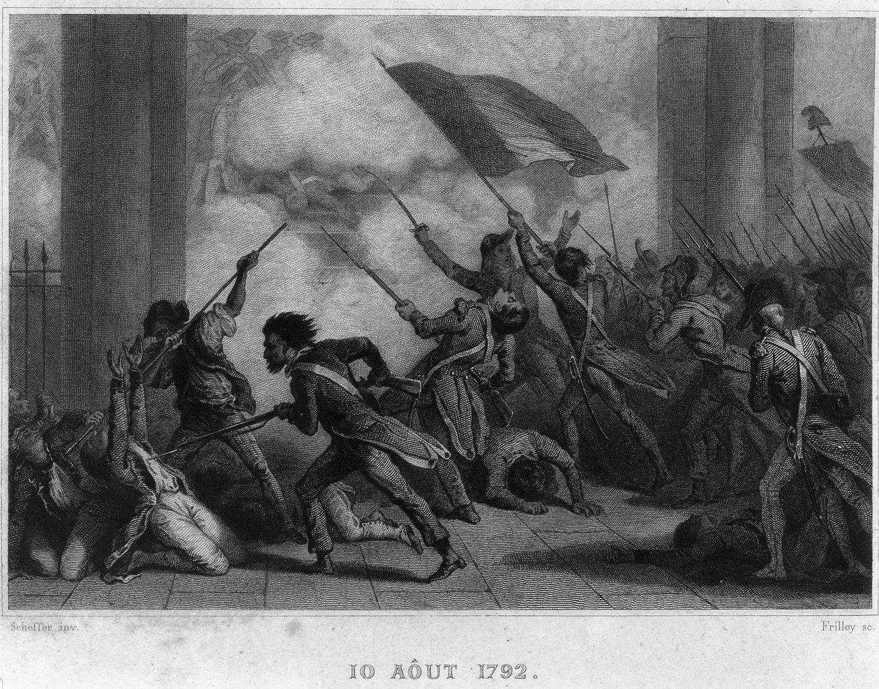 10 augusti 1792 (Kungligheternas fall) - i "" Franska revolutionen"" av Thiers. 1800-talet av French School