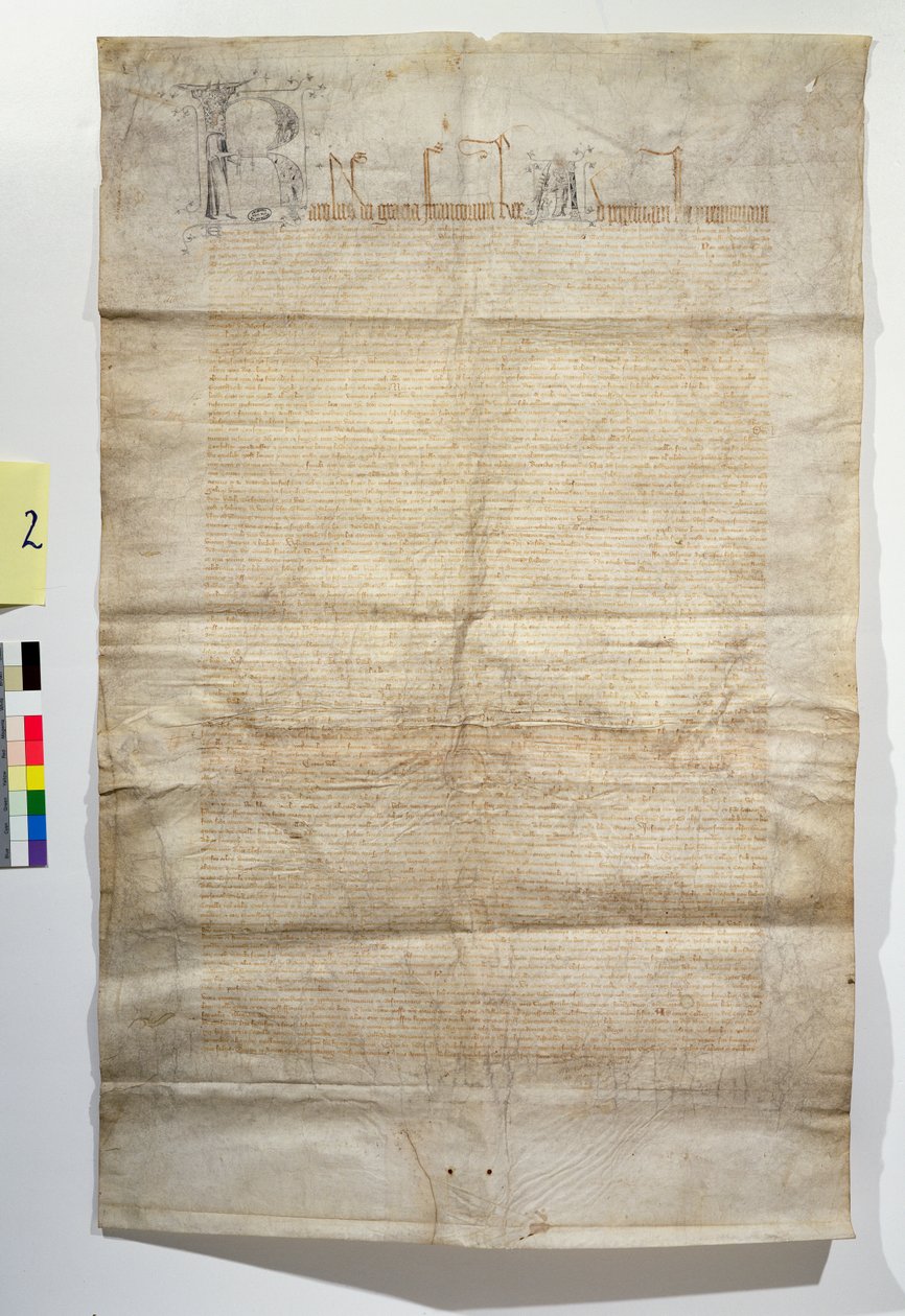 AE II 401 AB Foundation Charter för det kungliga kapellet i Vincennes tillägnat treenigheten, november 1379 av French School