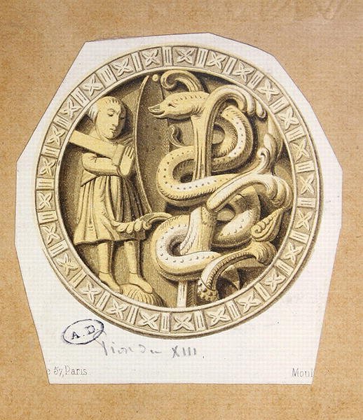 A Drafts-spelpjäs från det trettonde århundradet (färg litho) av French School