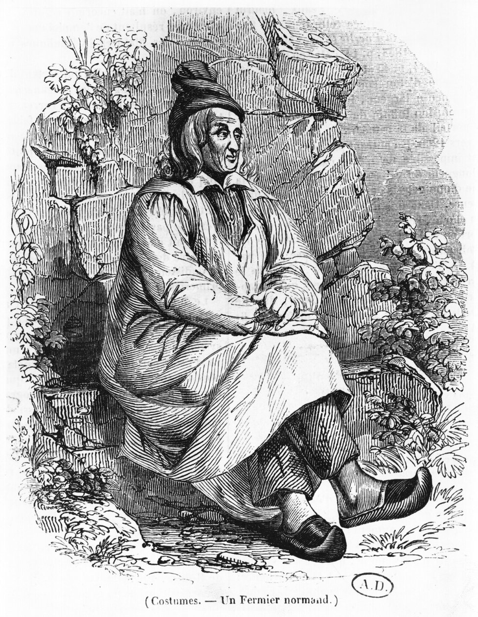 En bonde från Normandie, ca 1840 av French School
