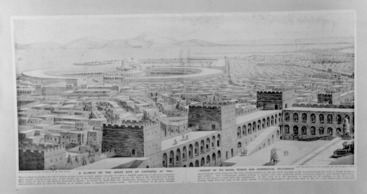 En glimt av den stora staden Kartago på höjden av dess sjömakt och kommersiella prakt, sent 1800-tal av French School