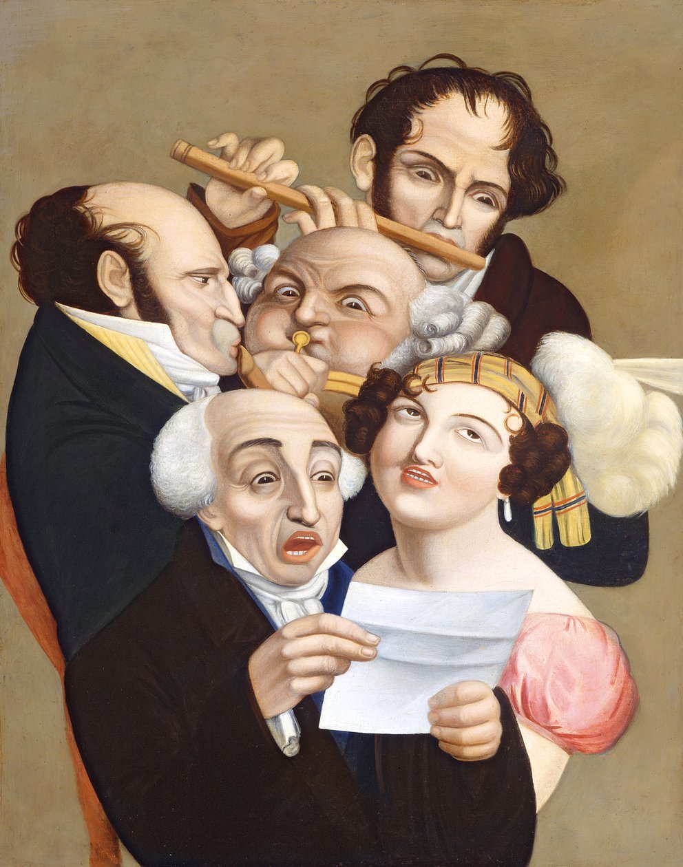 En musikgrupp, ca 1830 av French School