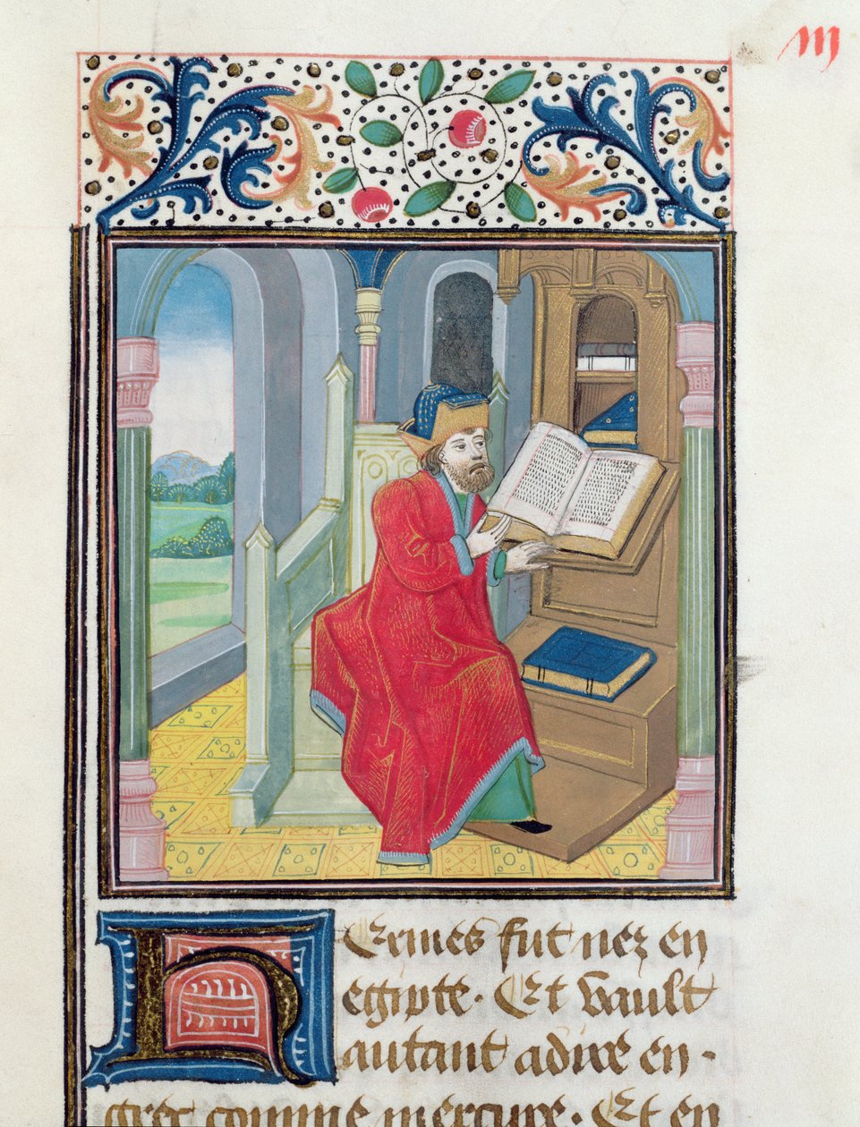 En filosof, möjligen Hermes Trismegistus, från Histoire des Philosophes, sent 1400-tal av French School