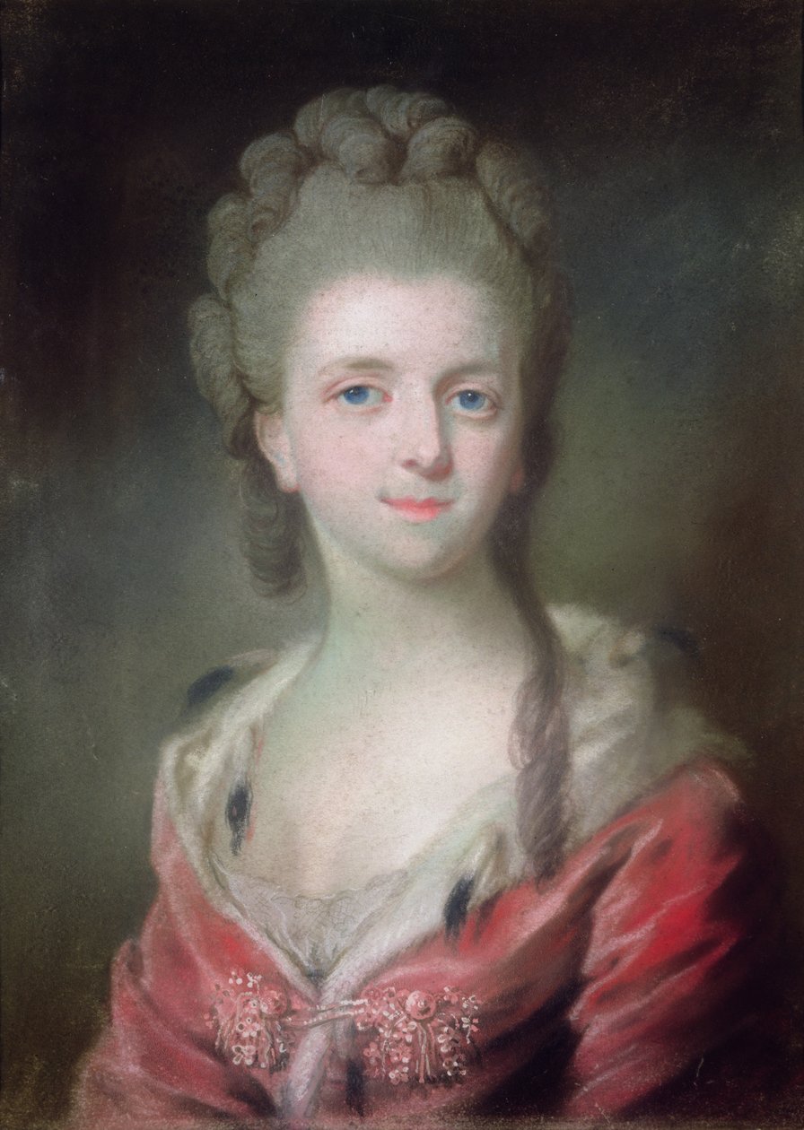 En prinsessa från huset Bourbon (pastell på papper) av French School