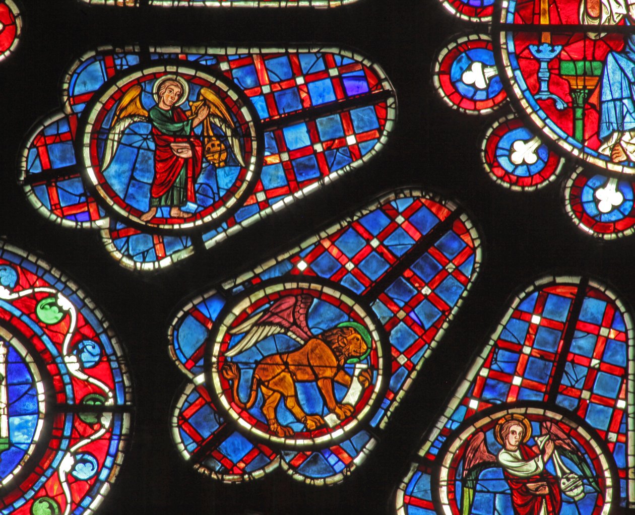 En rök ängel och St Marks lejon (w122) av French School