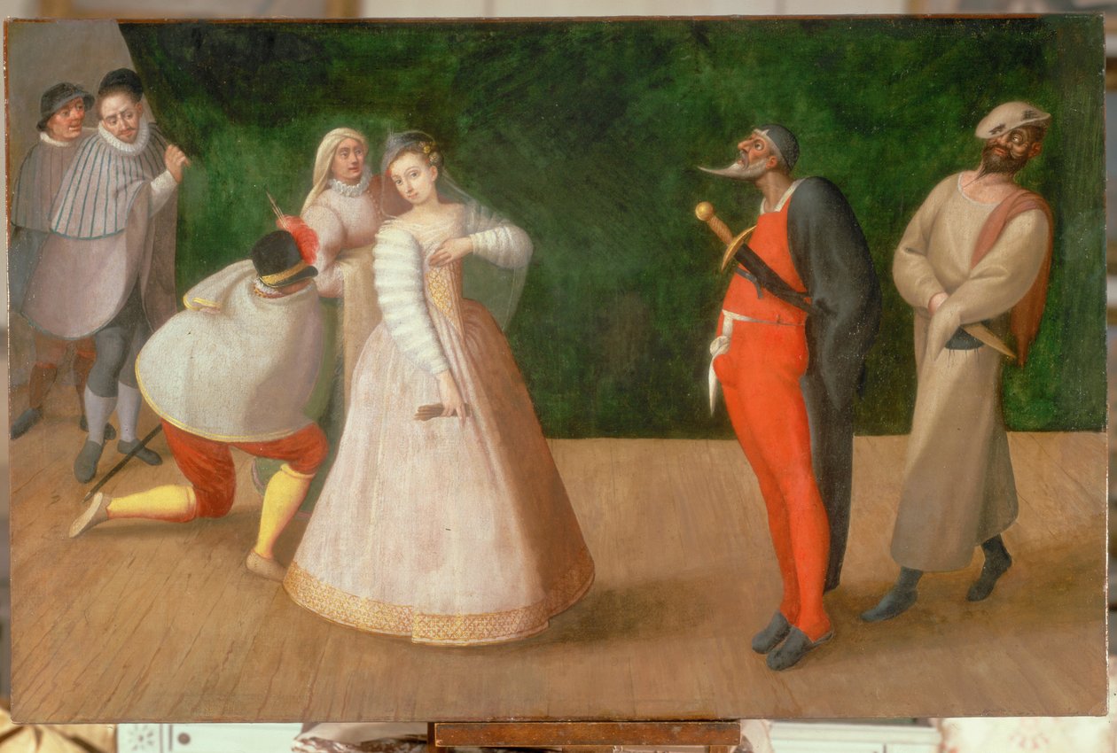 En föreställning av Commedia dell
