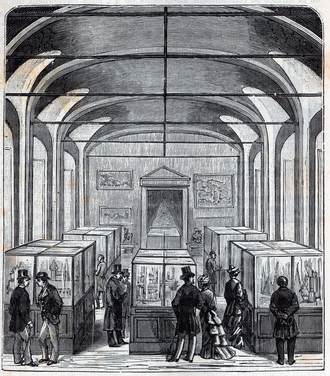Ett rum i Conservatoire de Arts et Metiers (Arts-et-Metiers) på 1800-talet - Gravyr i "" Vetenskaper ställda till allas förfogande - fysik och kemi"" av Alexis Clerc - Slutet av 1800-talet. Privat samling. av French School