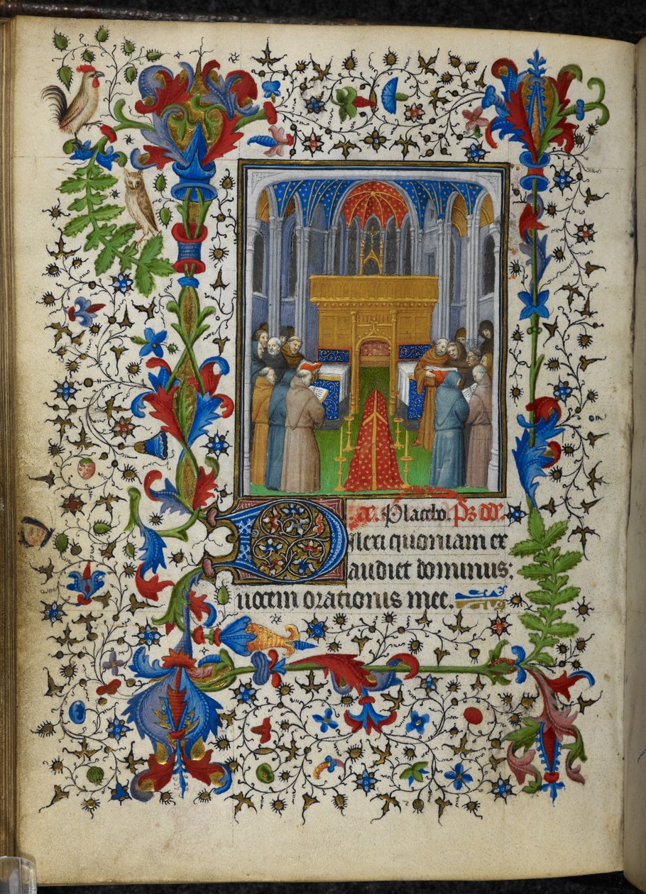Lägg till 16997 f.171v Offices of the Dead (Vespers) från Chevalier Hours, c.1420 (vellum) av French School