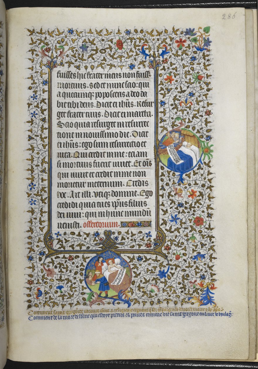 Lägg till Ms 18850 f.286r Book of Hours (The Bedford Hours) c.1410-30 (bläck, färg & guld på veläng) av French School