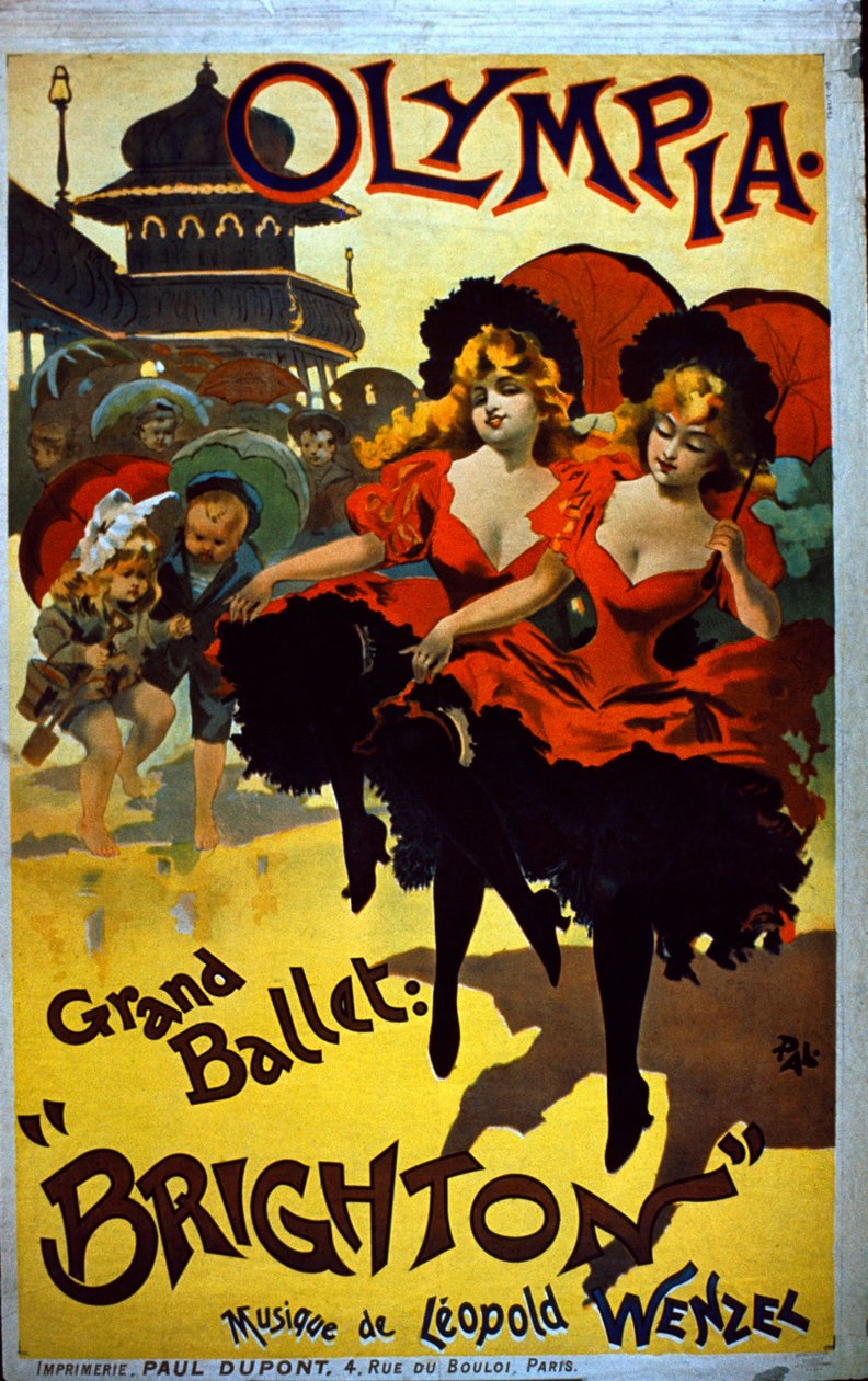 Annons för Grand Ballet-produktion av Brighton på Olympia av French School