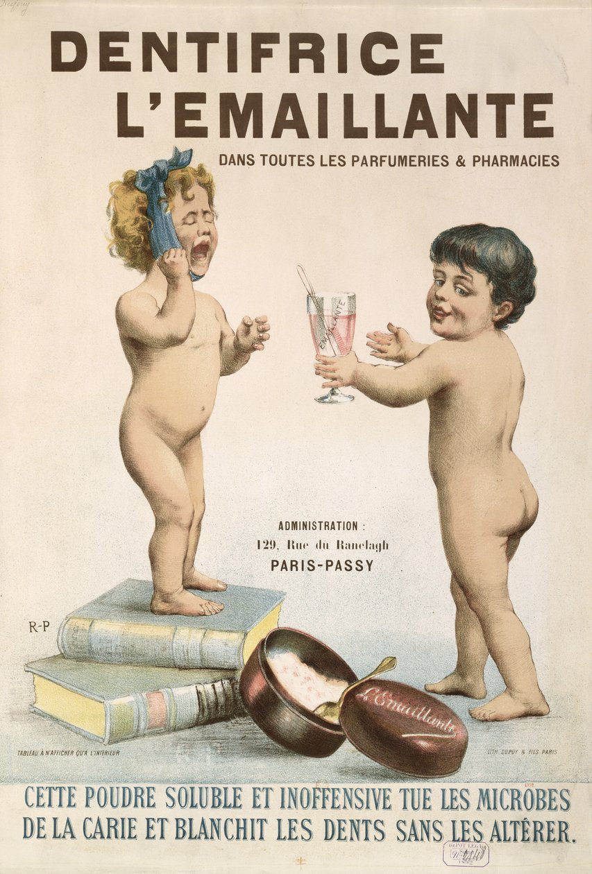 Annons för LEmaillante Dentifrice, 1892 av French School