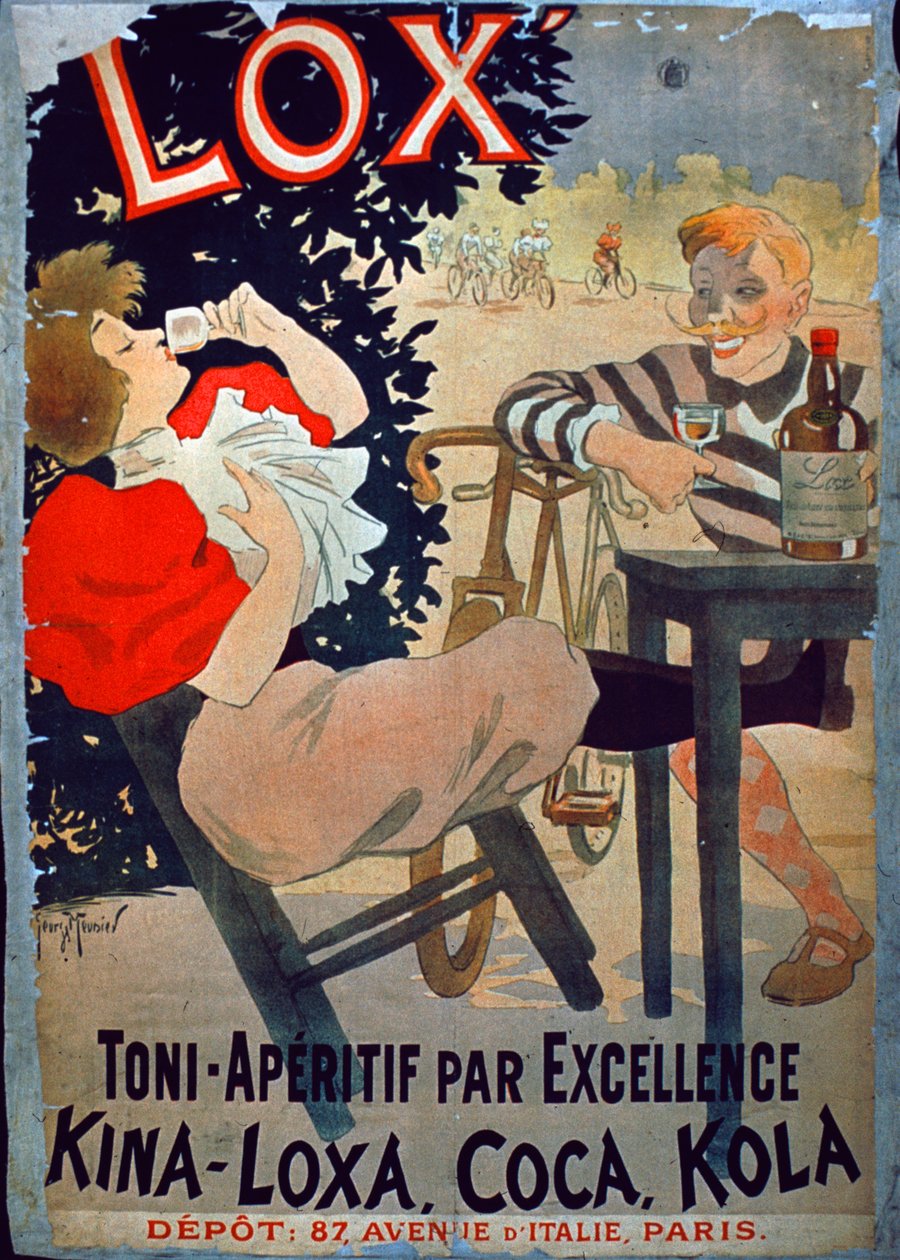 Annons för Lox, Toni-Aperitif Par Excellence, Paris av French School
