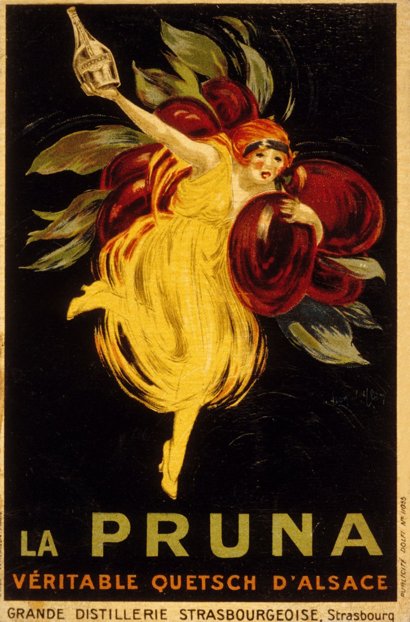 Annons för Pruna (färg litho) av French School