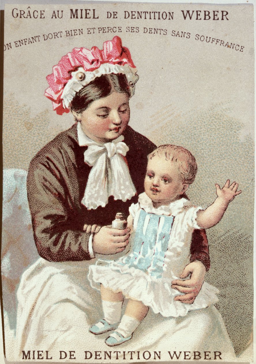 Annons för Weber tandgelé, ca 1880-90 av French School
