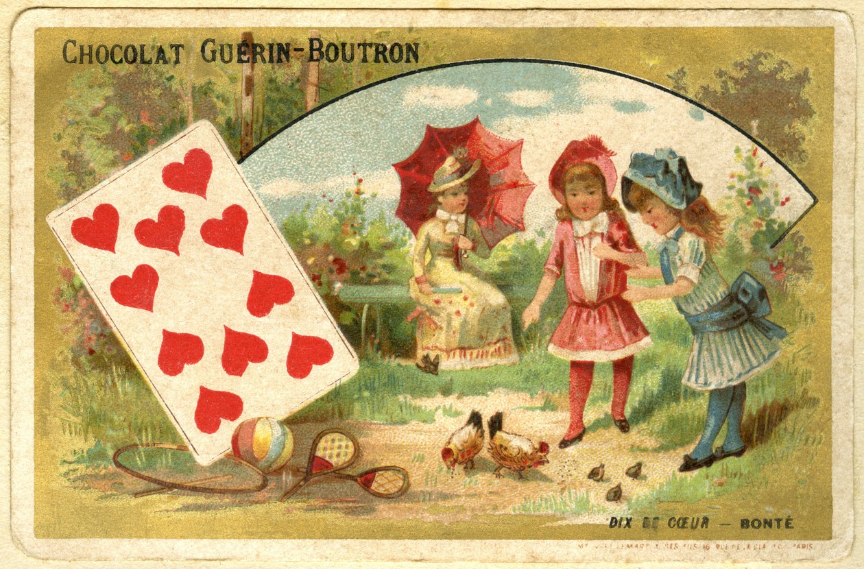 Reklamkromolitografi av Guérin Boutron-choklad (kromolitografi) av French School