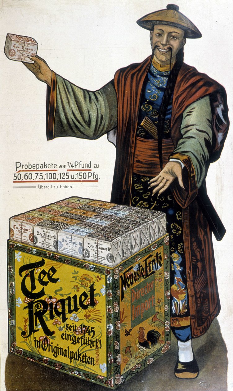 Reklam för kinesiskt te Riquet - sent 1800-tal av French School