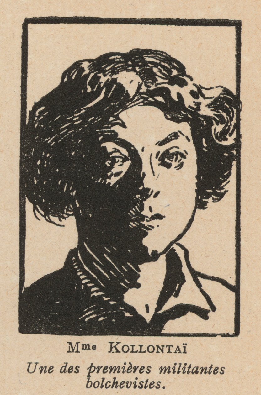 Alexandra Kollontai, rysk marxistisk revolutionär och diplomat (lito) av French School
