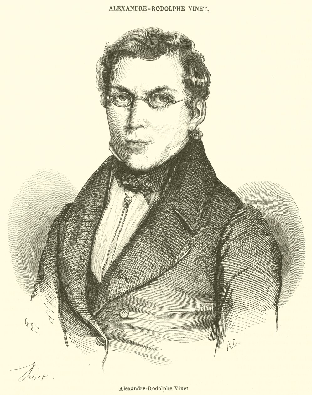 Alexandre-Rodolphe Vinet (gravyr) av French School