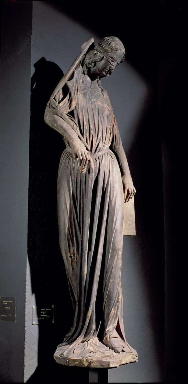 Allegorisk figur av synagogan, från katedralens södra korsarmsportal, ca 1230 (se även 177966) av French School