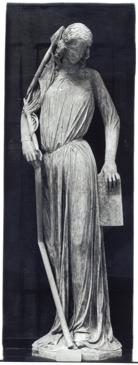Allegorisk figur av synagogan, från katedralens södra korsarmsportal, ca 1230 (se även 105620) av French School