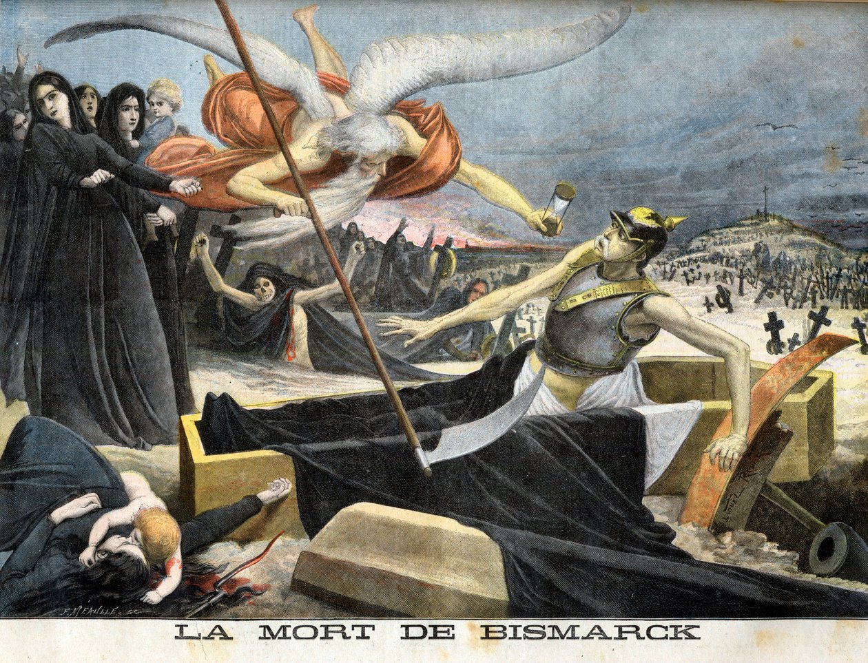 Allegori om Bismarcks död, illustration från den illustrerade bilagan till Le petit Journal av French School