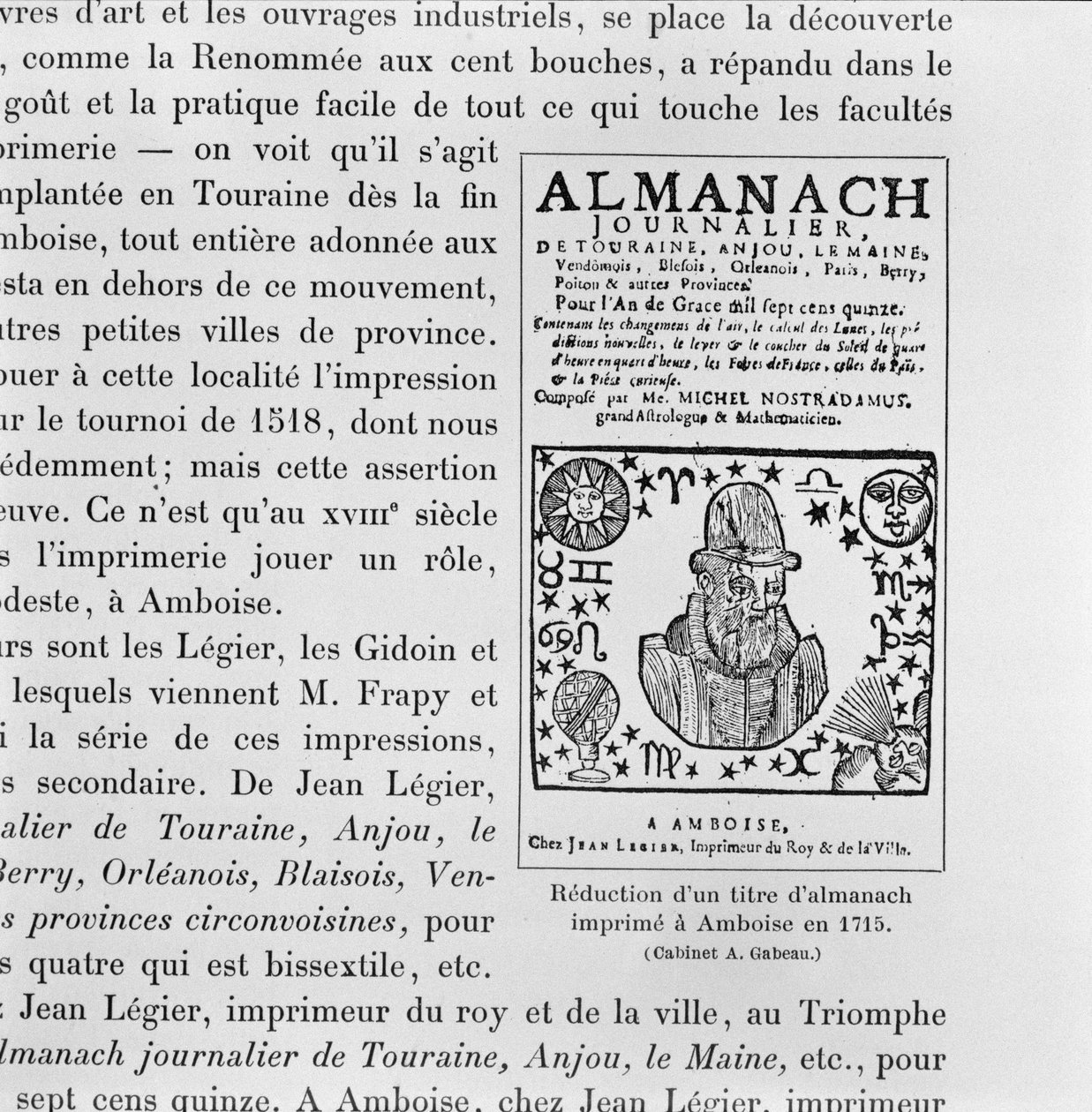 Almanacka gjord av Michel de Nostradame (Nostradamus) (1503-66) 1715 av French School