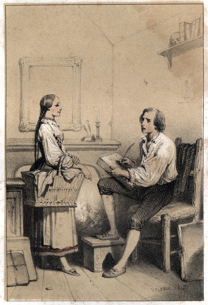 Alois Senefelder (eller Aloysius eller Aloys) eller Johann Nepomuk Franz Aloys (1771-1834), en tjeckisk poet och gravör, förblir utan ett papper i ett ögonblick av ilska och förtvivlan som fick honom att kasta allt i lågorna, skrev anteckning om tvätten av French School