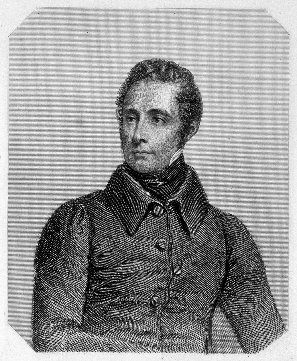 Alphonse de Lamartine, fransk poet (1790-1869). I "" Girondinernas historia"" av Lamartine av French School