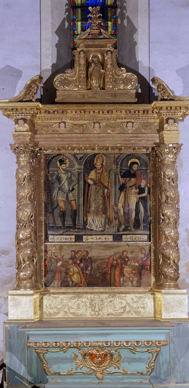 Altar Saint Clair (även kallat altar Saint Roch) av French School