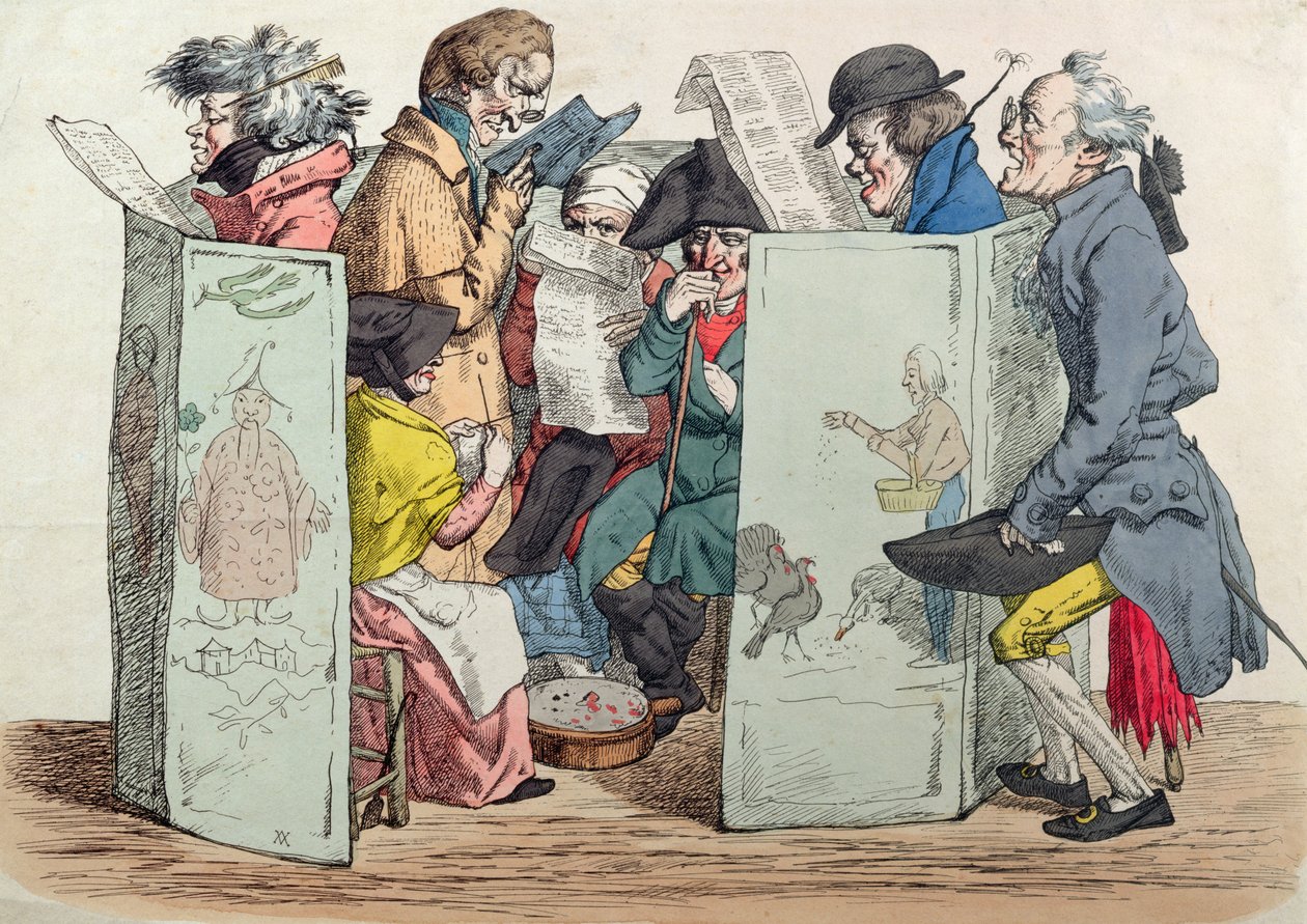 En litterär utomhussalong, tidigt 1800-tal av French School