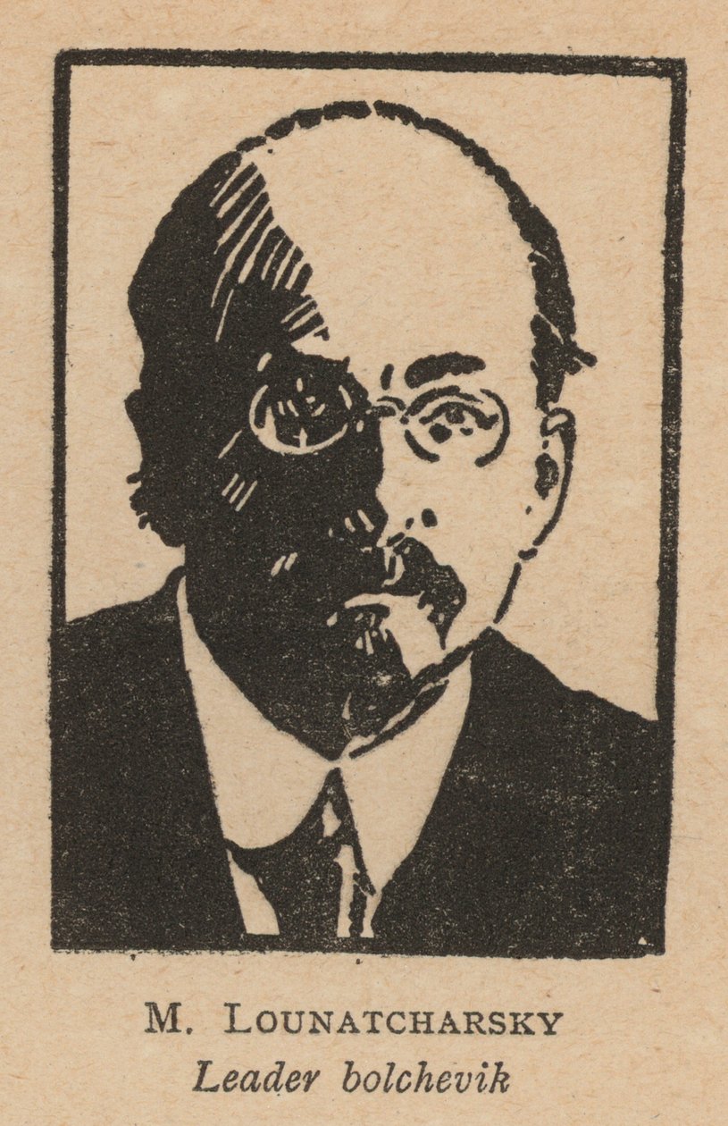 Anatoly Lunacharsky, rysk bolsjevikisk revolutionär (lito) av French School