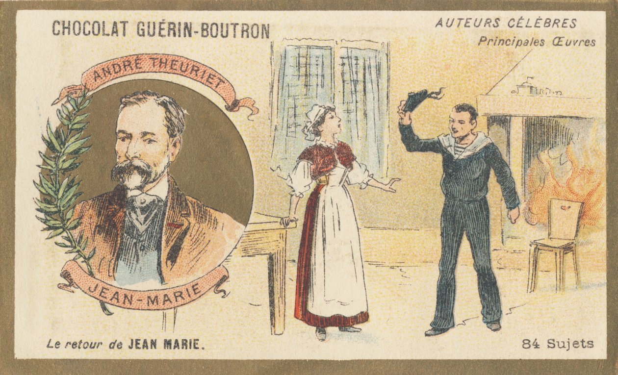 André Theuriet (1833-1907), fransk poet, romanförfattare och dramatiker, författare till "Jean-Marie", drama (1872) av French School