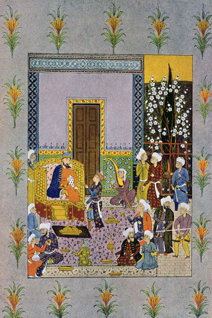 Another Charming Seance, illustration från The Arabian Nights, 1895 (färggravyr) av French School