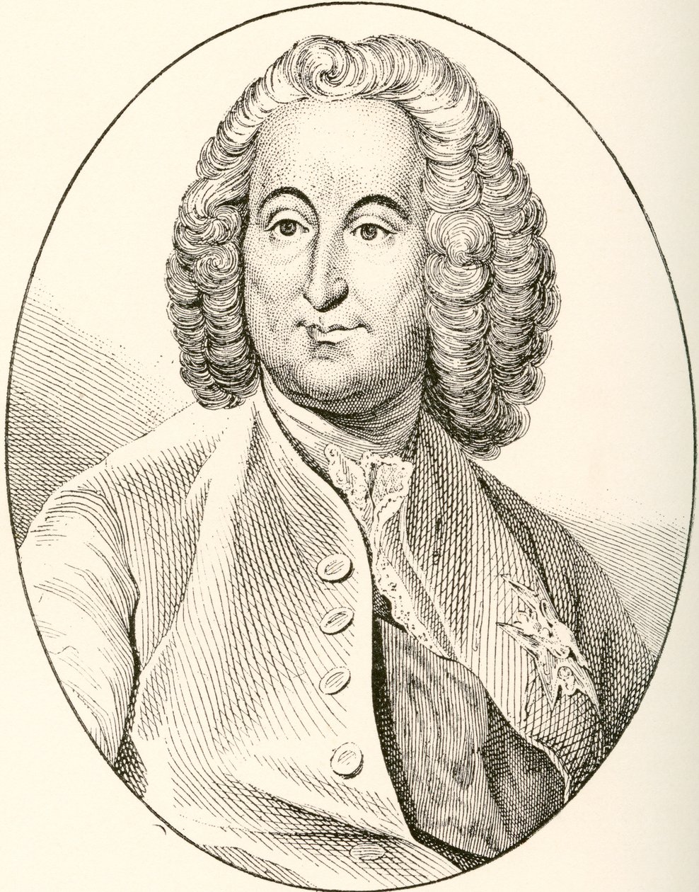 Antoine-Louis Rouillé, greve av Jouy-en-Josas, 16891761. Fransk statsman. Från Les Heures Libres publicerad 1908. av French School