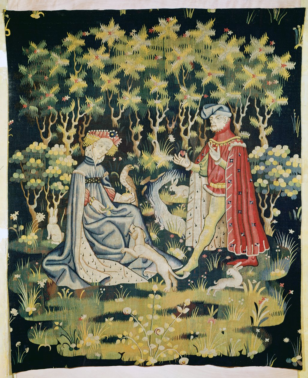 Arras Tapestry, Offer of the Heart (gobestry) av French School