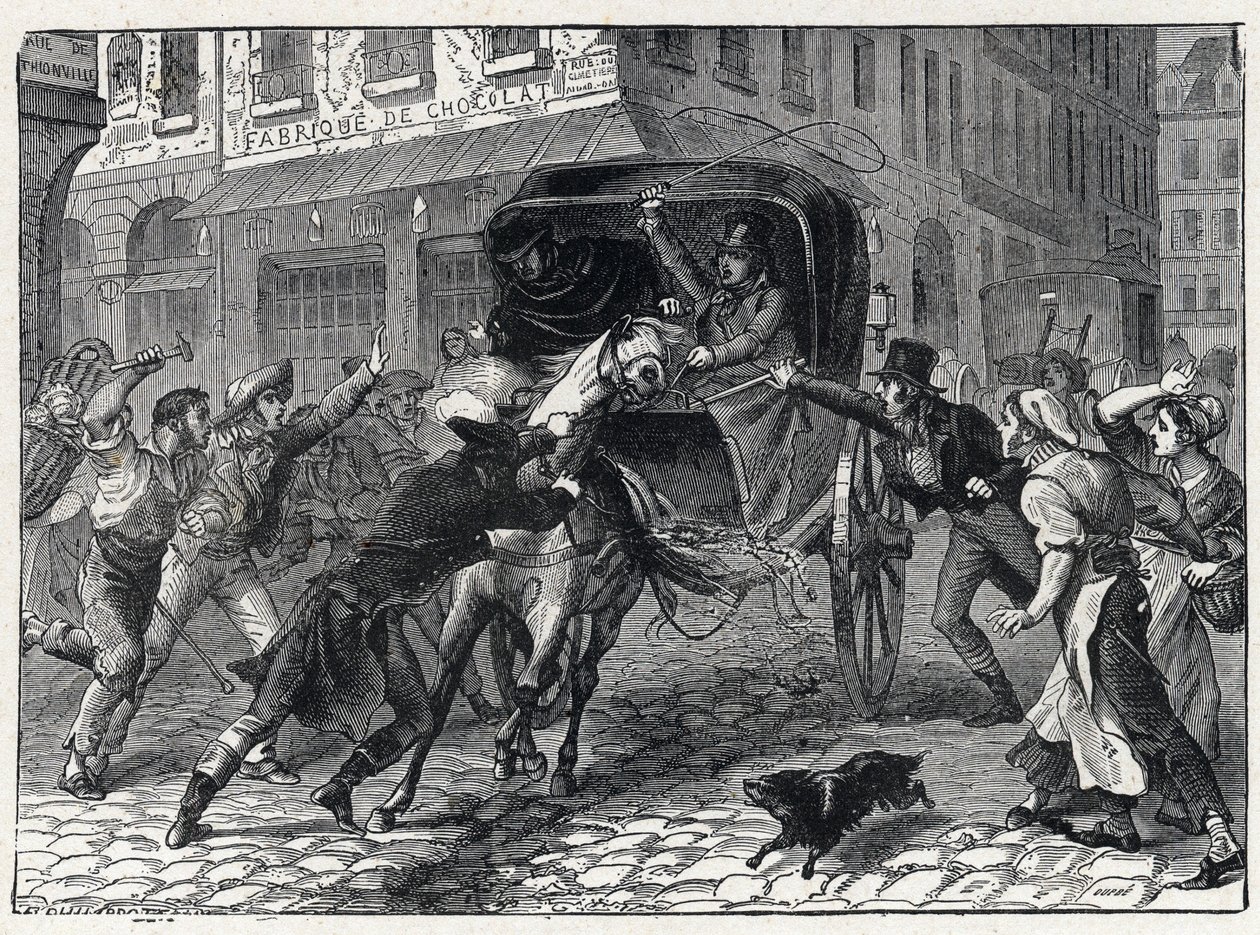 Arrestering av Georges Cadoudal (1771-1804), en chefschouan under Vendeekrigen, 9 mars av French School